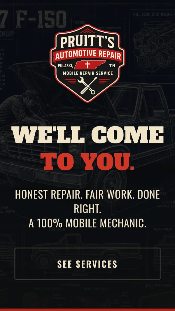 Pruitt's Automotive Repair on a phone